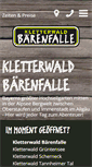 Mobile Screenshot of kletterwald-baerenfalle.de