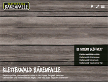 Tablet Screenshot of kletterwald-baerenfalle.de
